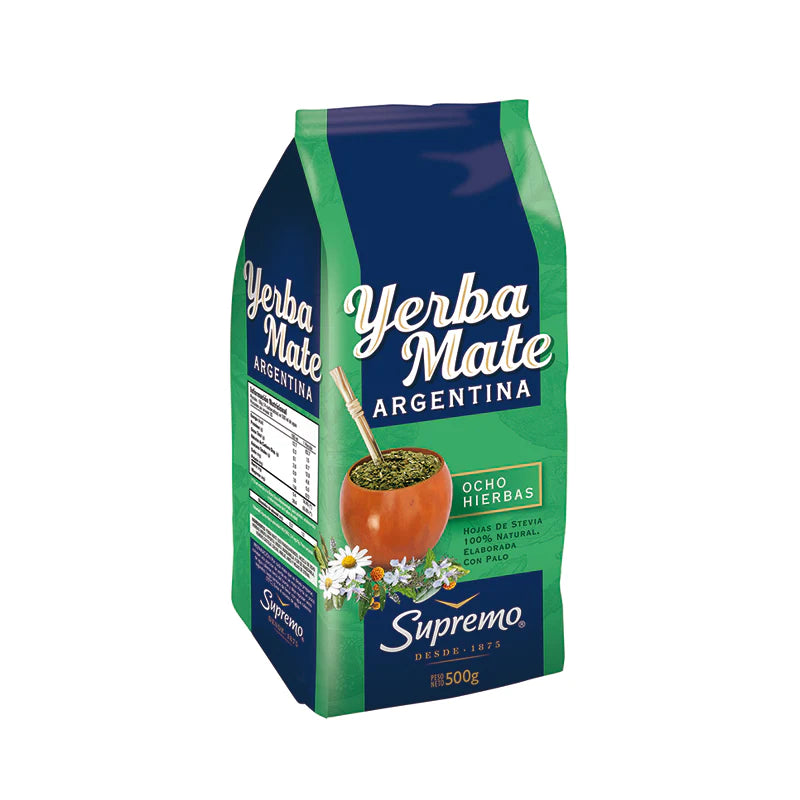 Yerba mate Argentina - Sabor Ocho Hierbas - 500 g
